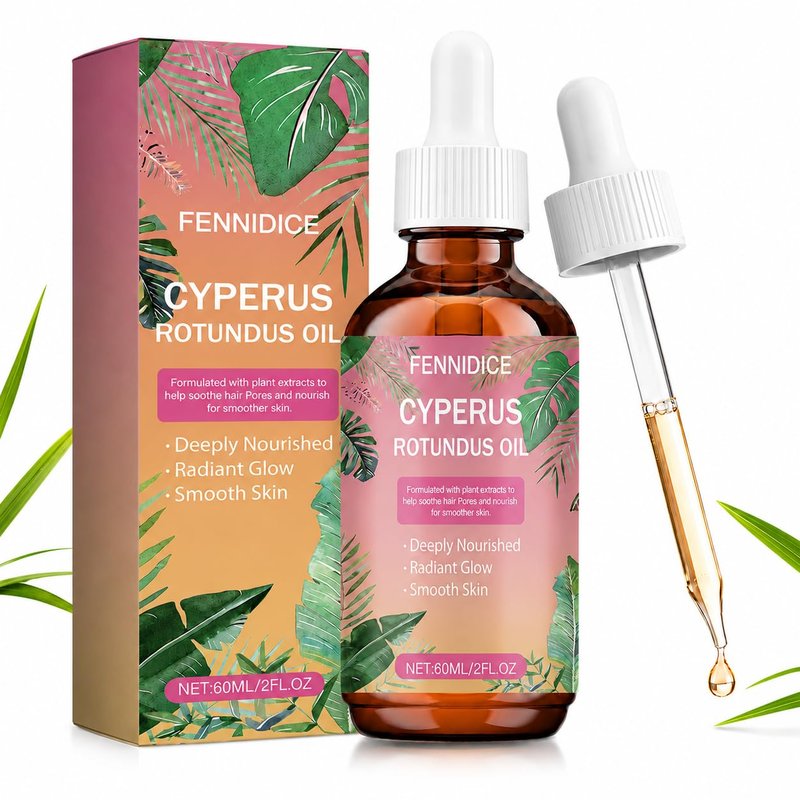 Natural Cyperus Rotundus Oil - Soothing Face & Body Moisturizer | 60ml Gentle Hair Inhibitor for Men & Women