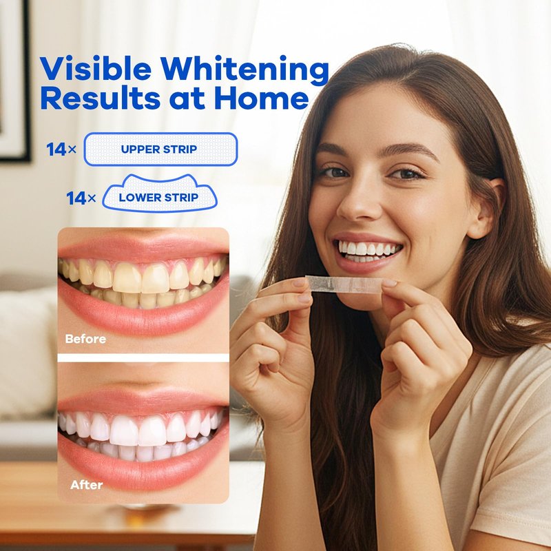 Berlix Teeth Whitening Strips (16 Treatments, 32 Count), Enamel Safe for Teeth Whitener, Whitening Strips with Coconut Oil, Formulated to Be Gentle & Non Slip and Quick-Dry, Stains Removal