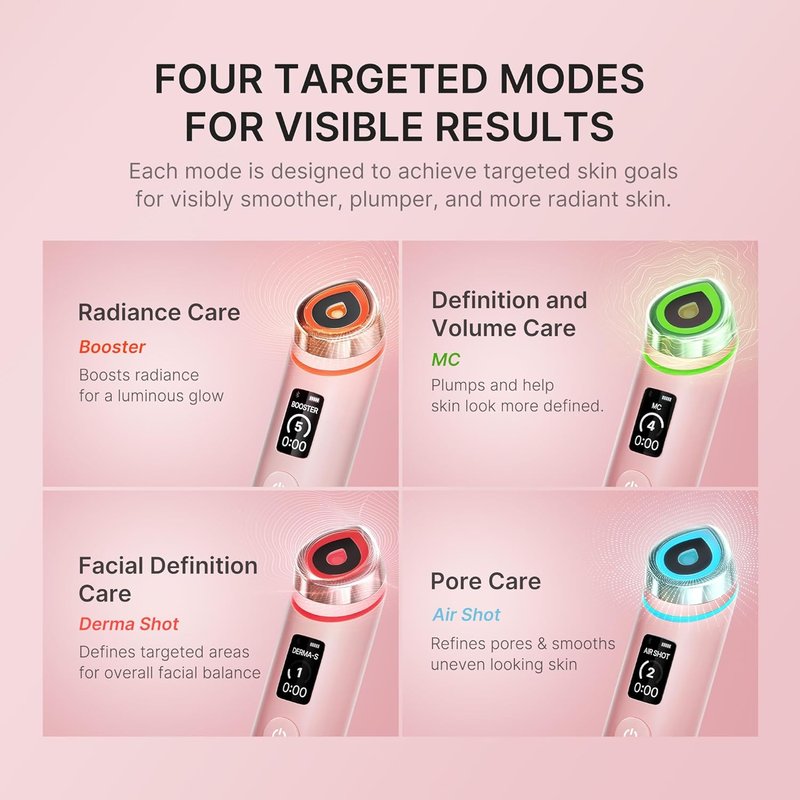 Medicube Booster Pro - 6-in-1 Real Glass Glow Beauty Massager for Radiant, Firmer Skin | Pink