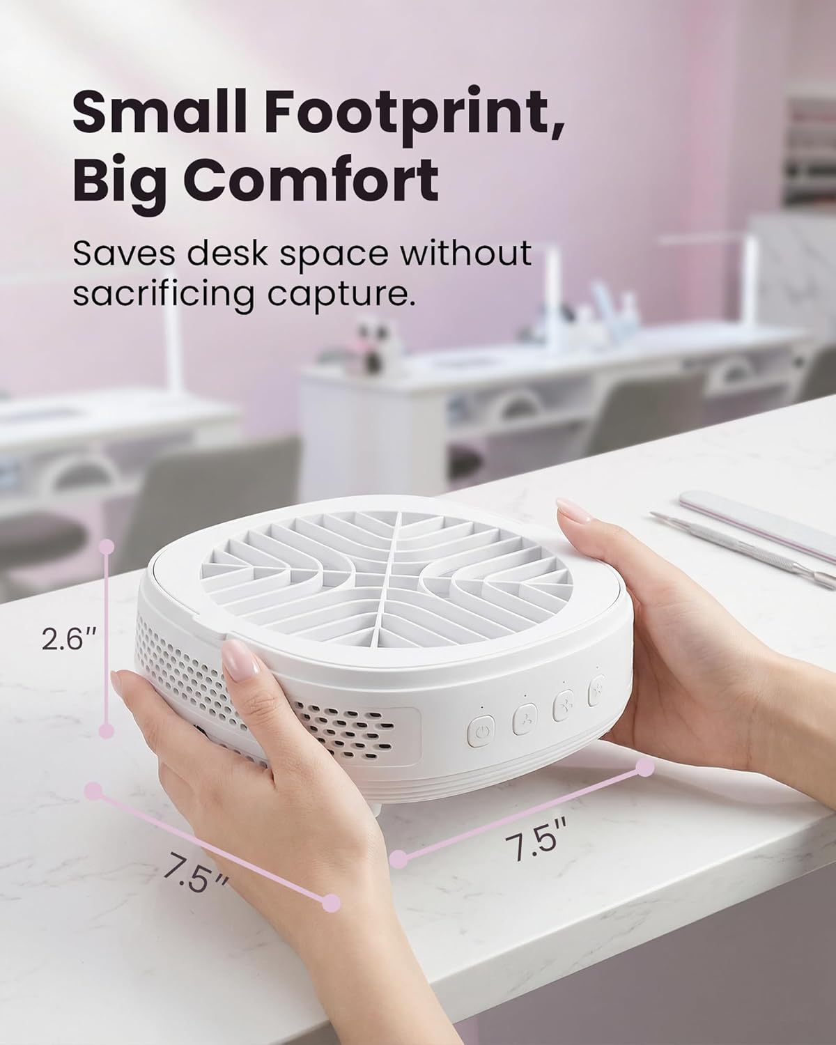 Skiennix Nail Dust Collector - Professional Vacuum Fan for Nail Techs | Quiet & Compact Design