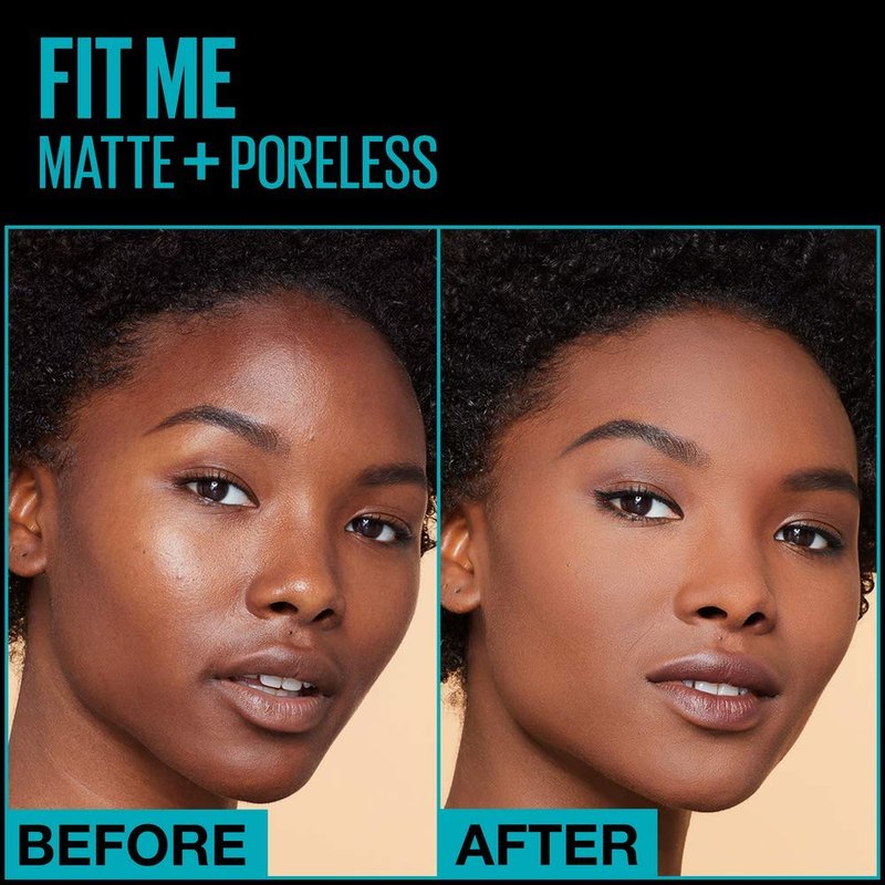 Maybelline New York Fit Me Matte + Poreless Liquid Foundation, Pouch Format, 340 Cappuccino, 1.3 Ounce