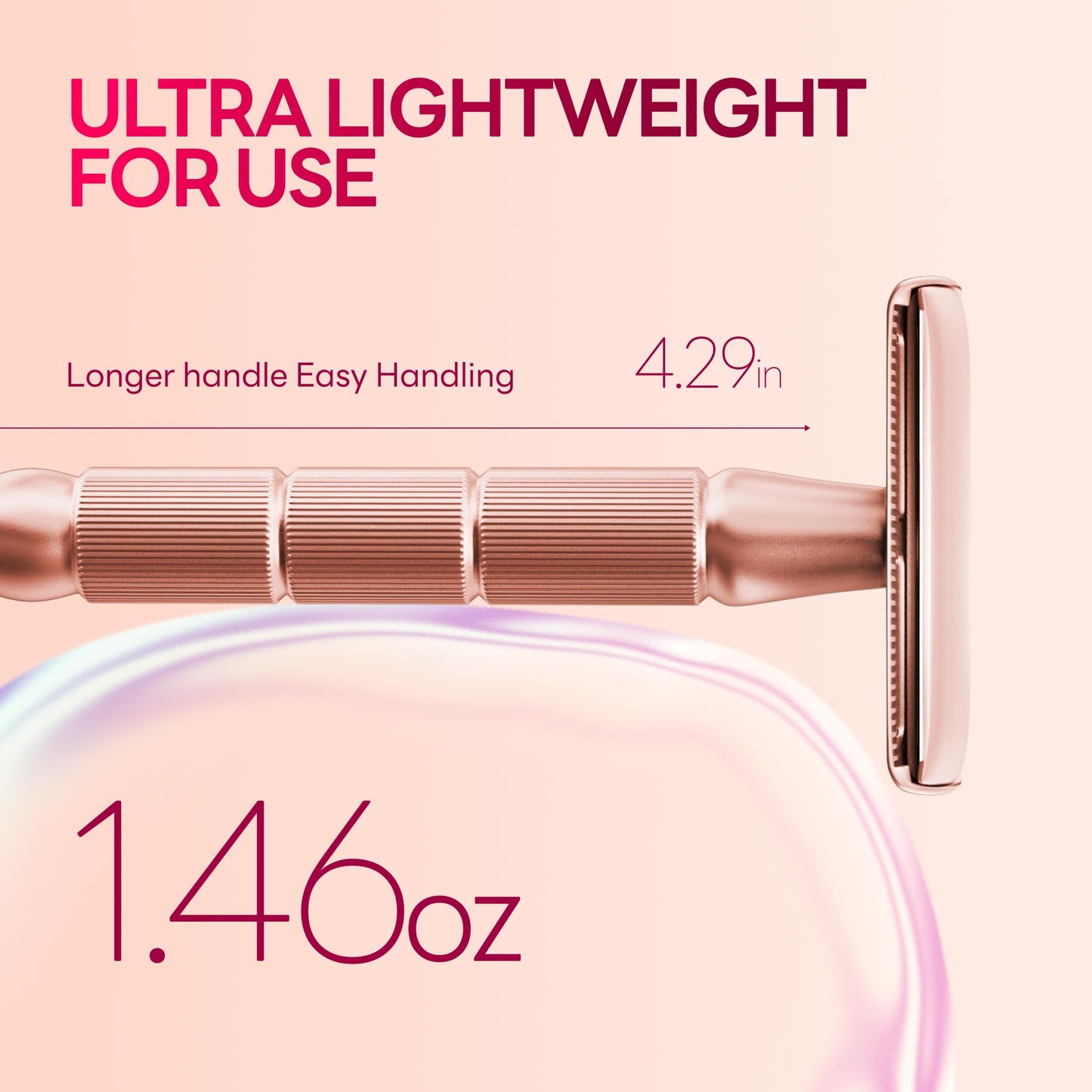 CAVEEM Double Edge Safety Razor for Women & Men, Rose Gold
