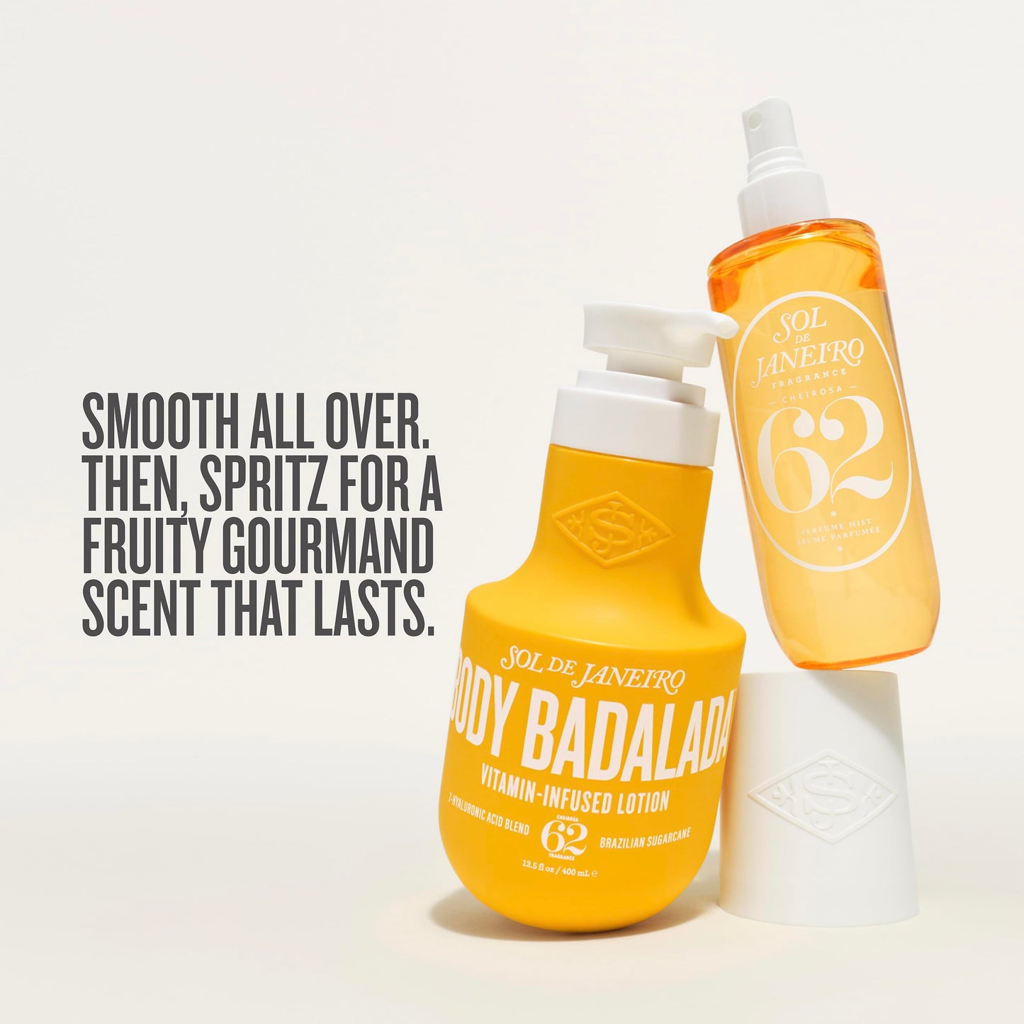 Sol de Janeiro Vanilla Lotion & Body Mist Bundle - Body Badalada Lotion & Cheirosa 62 Perfume Mist