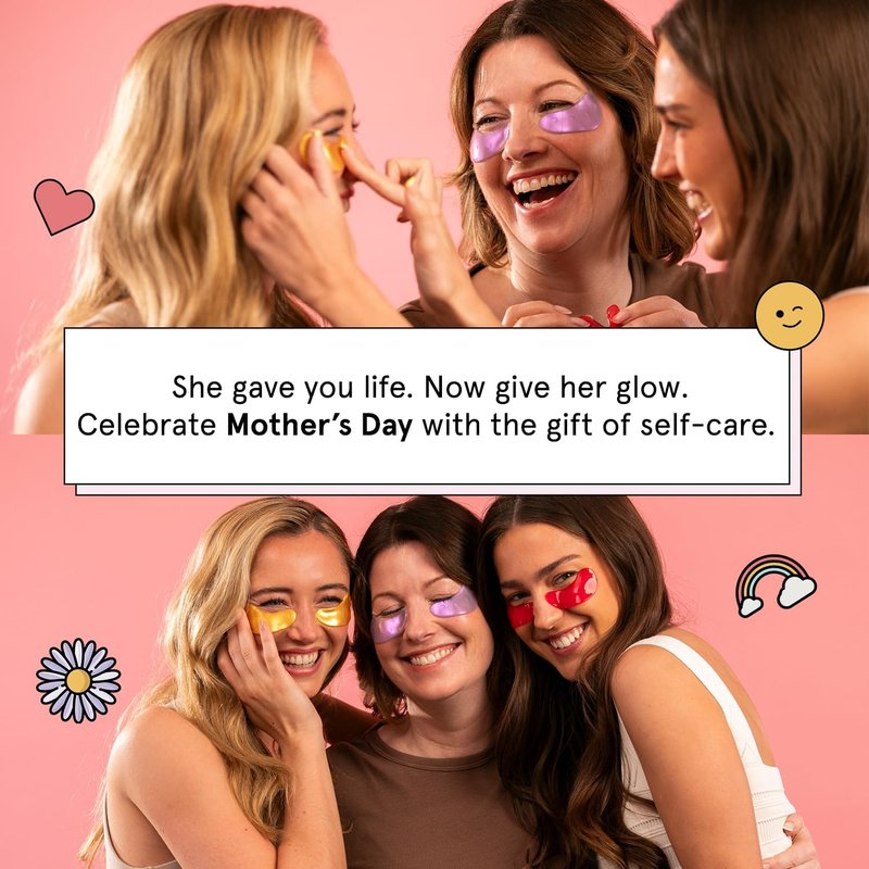 grace & stella Peptide Under Eye Patches with Niacinamide & Rice Extract - Firming Eye Masks for Dark Circles and Puffiness - Mothers Day Gift Bags - Vegan, Cruelty-Free (White, 24 Pairs)