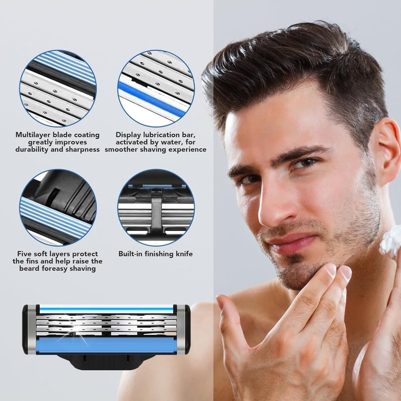 Mach 3 Razor Refills - 16 Count Compatible Blades for a Smooth Shave | Men's Grooming Essentials