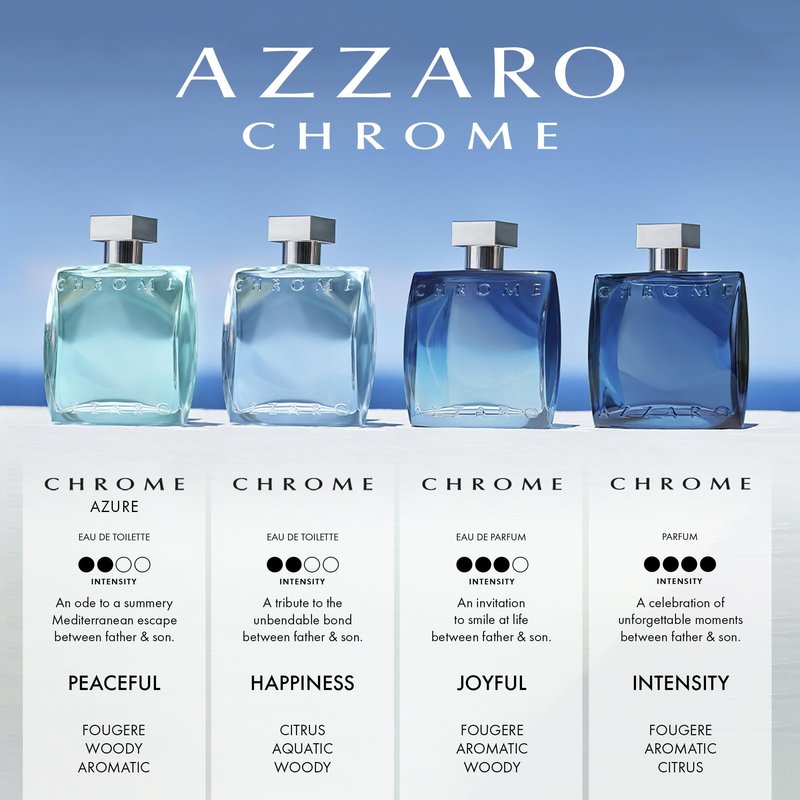 Azzaro Chrome Parfum 3.4 Oz Spray for Men