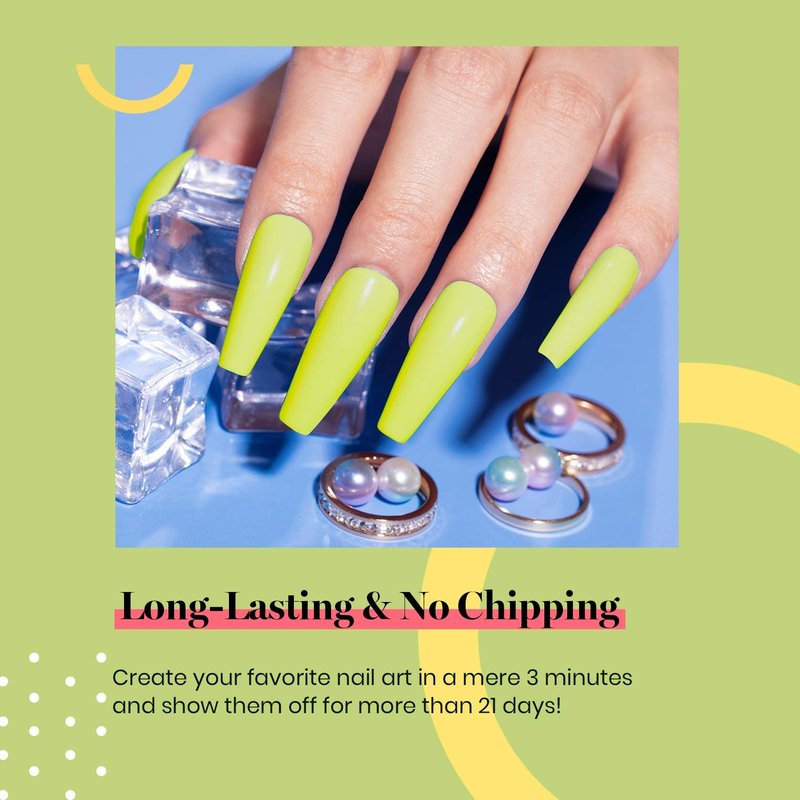 Beetles Neon Green Gel Polish - Vibrant Lime 15ML/0.51Fl Oz, Neon Green Gel Nail Polish, Soak Off UV LED Lamp Nails Art, Long-Lasting Manicure Salon DIY Home Summer Nails