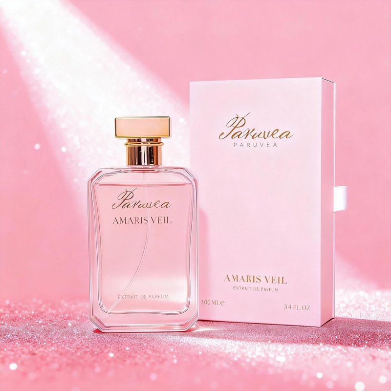 Amaris Veil Extrait de Parfum - Long-Lasting Strawberry Vanilla Gourmand Perfume | 100ml (3.4 fl oz)