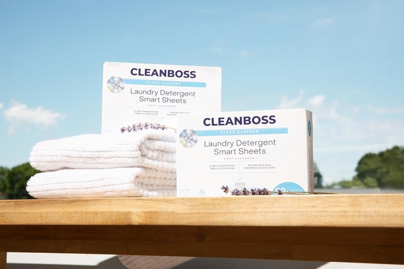 CleanBoss Laundry Detergent Smart Sheets - Eco-Friendly, Easy-To-Use | 30 Sheets