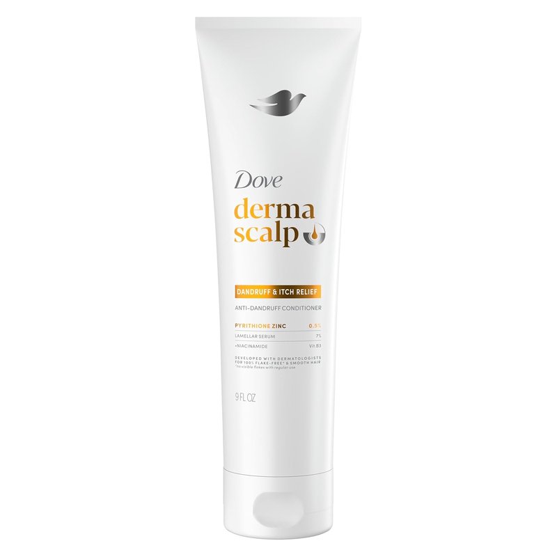 Dove Derma Scalp Conditioner - Dandruff & Itch Relief with Pyrithione Zinc | 9 Fl Oz