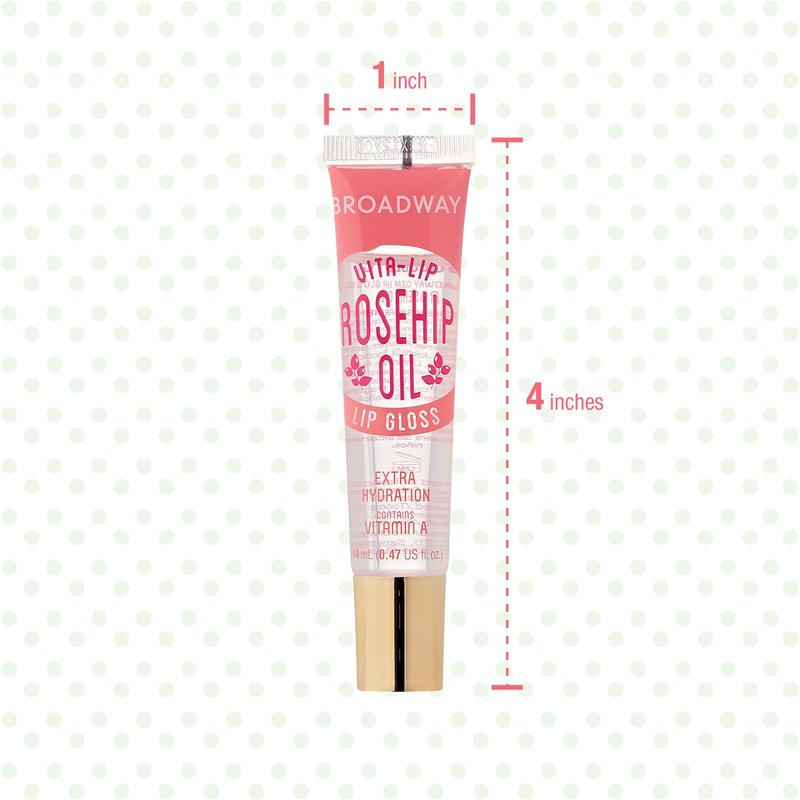 Ruby Kisses Broadway Vita-Lip Clear Lip Gloss (Rosehip Oil 48 Pack), Ultra-Hydrating & Soothing Formula with Vitamin Oils, High-Shine Non-Sticky Finish, Healing Glossy Lip Balm With Vitamin A