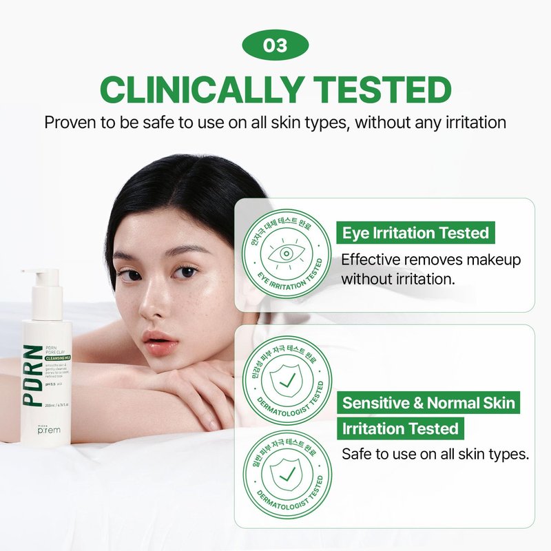 MAKE P:REM PDRN Pore Clay Cleansing Milk, Hydrating Gentle Face Wash for Sensitive Skin, Korean Face Wash, Milky Cleanser, 6.76 fl.oz. (200ml)
