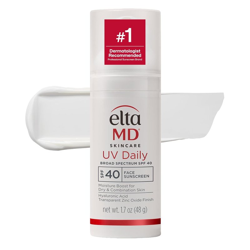 EltaMD UV Daily SPF 40 Face Sunscreen - Zinc Oxide Moisturizer for Dry Skin | Lightweight & Hydrating