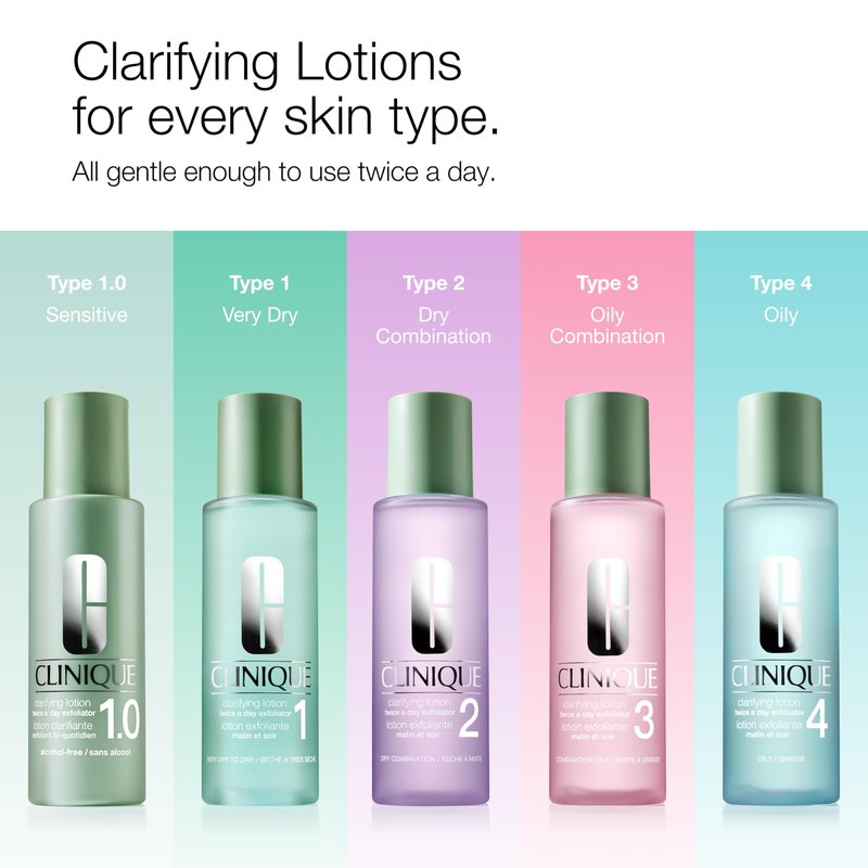 Clinique 3-Step Clarifying Lotion Face Exfoliator 1 | Toner With Witch Hazel + Salicylic Acid | For Very Dry Skin Types, 13.5 Fl Oz