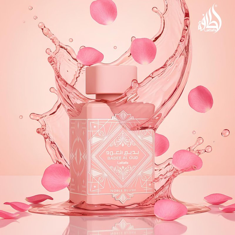 Lattafa Bade'e Al Oud Noble Blush for Unisex Eau de parfum Spray, 3.4 Ounce / 100 Ml