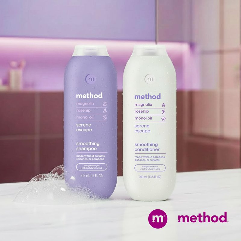 Method Smoothing Conditioner, Serene Escape – for Curly Hair, Nourishes and Softens, Safe for Color-Treated Hair - Sulfate-Free and Cruelty-Free, 13.5 oz