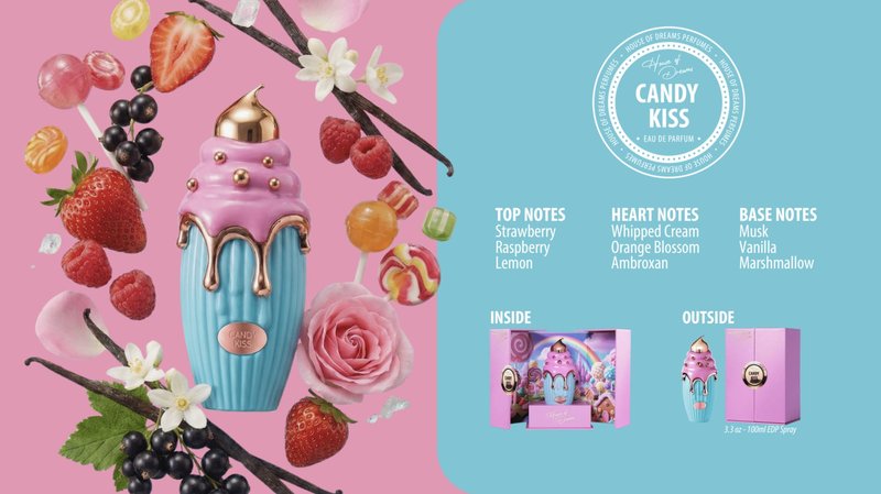 HOUSE OF DREAMS Candy Kiss Eau de Parfum (100ml) – Long-Lasting Sweet Candy Gourmand Fragrance, Fruity Berry Perfume for Women