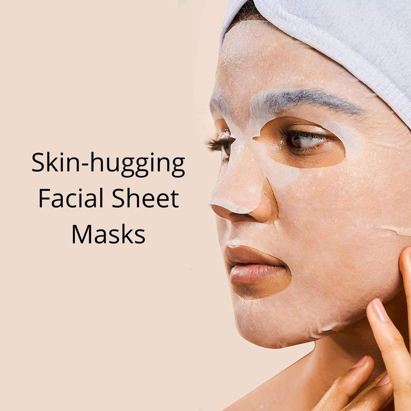 Rael Face Mask Skin Care, Collagen Face Masks - Bamboo Facial Sheet Mask, Korean Skincare, with Collagen Essence and Fruit Extracts, Nourishing and Hydrating, All Skin Types (Collagen, 5 Sheets)