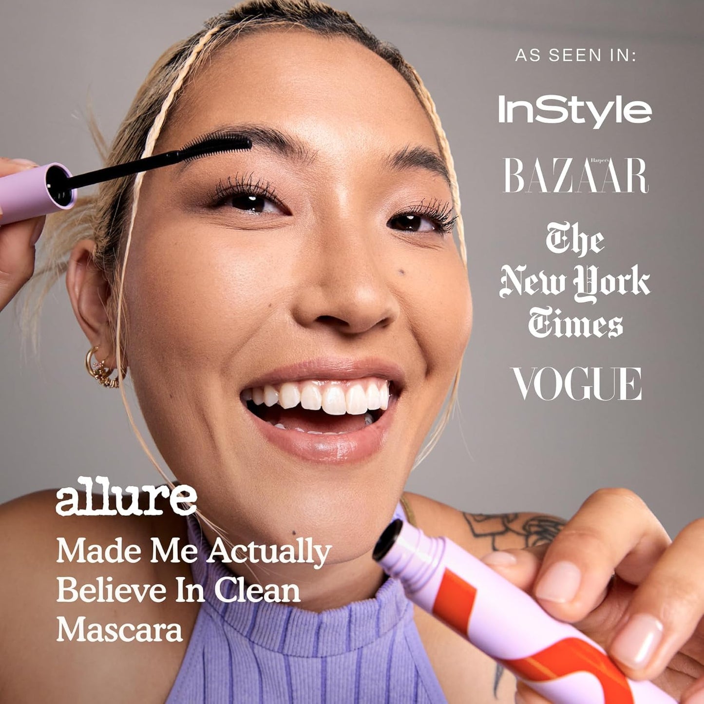 Tower 28 MakeWaves Vegan Black Mascara - Volumizing & Lengthening for Sensitive Eyes | Humidity-Proof Lift, 0.29 oz