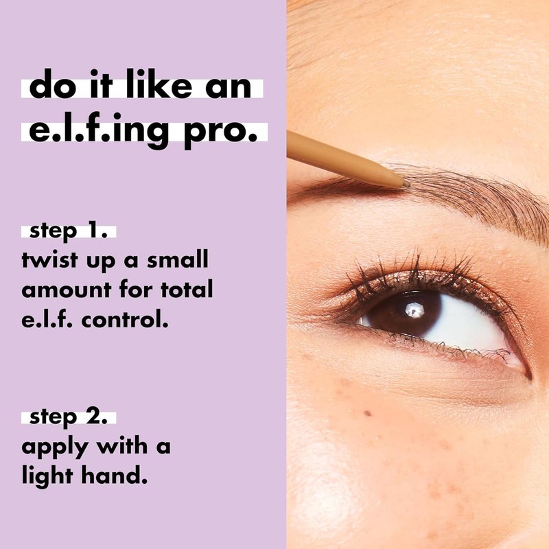 e.l.f. Micro-Fine Brow Pencil - Waterproof Brow Color & Spoolie for Natural Feathered Finish | Vegan, Auburn