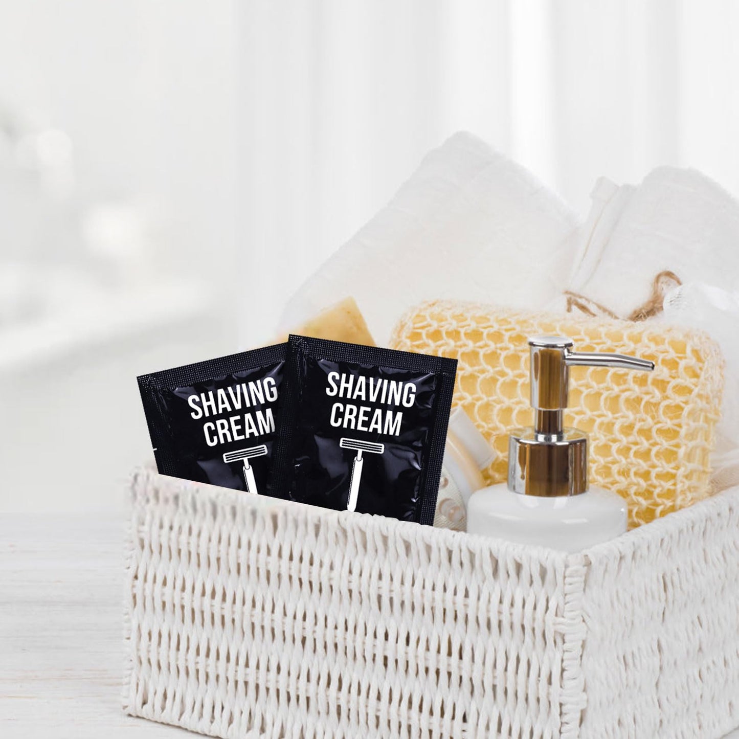 Travel Shaving Cream Bulk for Men 8ml/0.28fl oz,Disposable Shaving Cream in Bulk Individual Travel Shave Cream for Hotel Homeless Charity Home Nursing(jasmine,pack of 400)