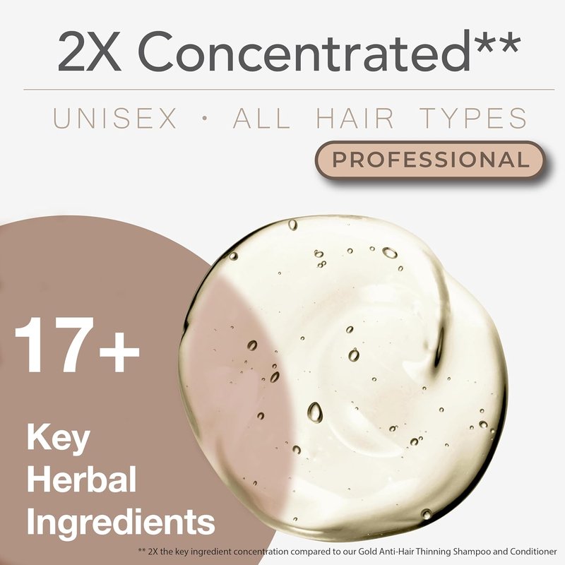 PURA D'OR Biotin Shampoo & Hair Regrowth Conditioner - 2X Concentrated Thickening Blend, Sulfate Free | 16oz x2