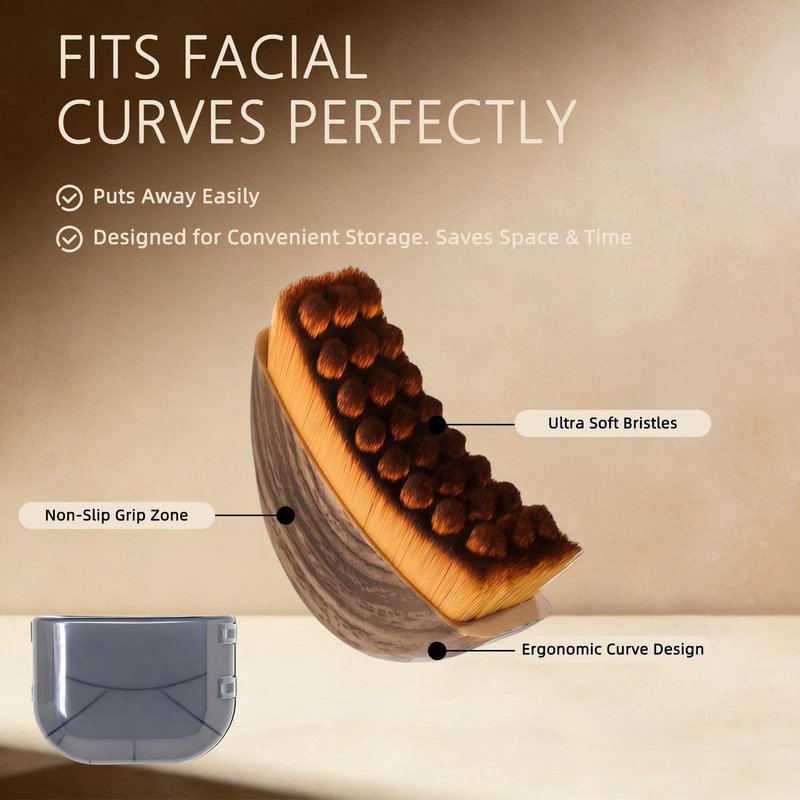 Hzyxgs Lymphatic Contour Face Brush, Lymphatic Face Brush for Drainage Massage,