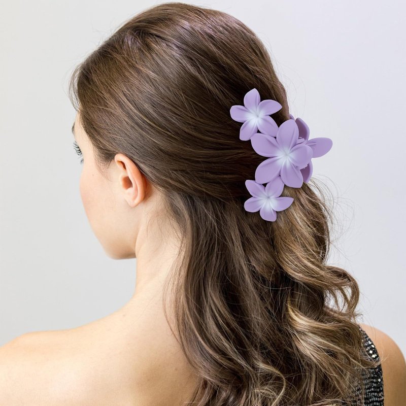 Amariver Hair Clip, 4PCS Flower Hair Claws for Women & Girls, Tropical Style, Strong Hold, Acrylic, Floral Theme, Hair Accessories for Thick Thin Hair, Party, Wedding, Beach, Versatile Use