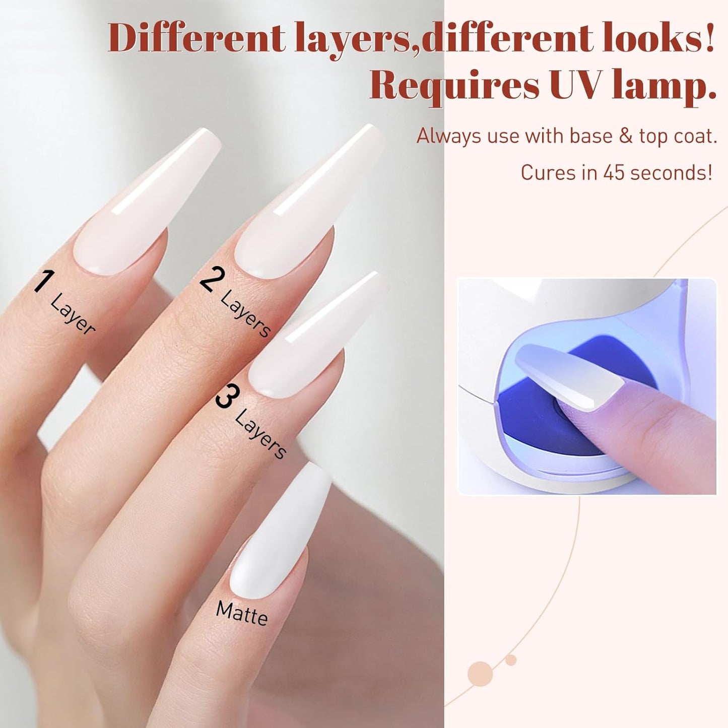 White Gel Nail Polish - 16ml High Gloss French Tip Soak Off UV Nail Color | DIY Manicure for Women