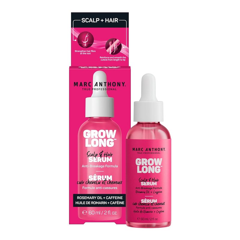 Marc Anthony Grow Long Hair Serum - Anti-Breakage Scalp Treatment for Nourished & Hydrated Hair | 2 fl oz