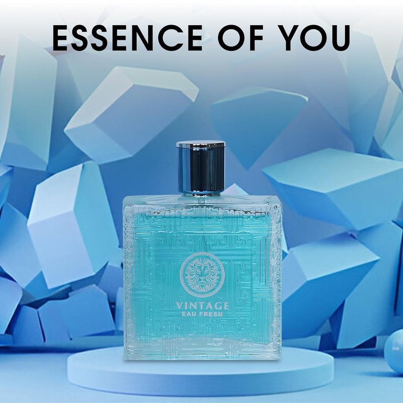A CENTER Men's Cologne Gift Set 4 x 3.4 FL oz|Luxury perfume with Premium Presentation Box|Perfect Valentine's Day Gift for Him|Long Lasting Fragrance(AmazingCo&VintageM&HunterPla&KingDMi)