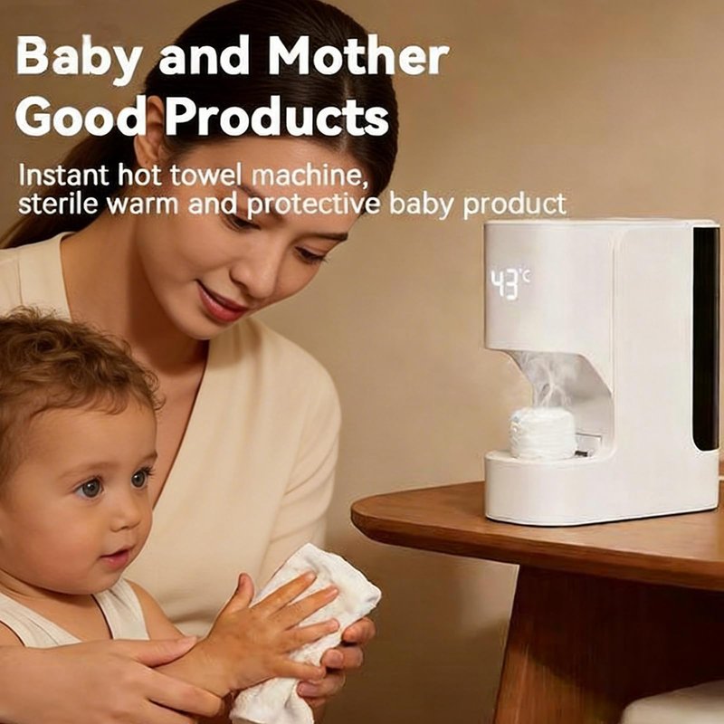 Hot Face Towel Dispenser,5-Second Rapid Heater Machine, Automatic Towel Warmer Hot Towel Dispenser 55°C Constant Temperature, for Spa Bathroom & Home Towel Warmers Bathroom (5)