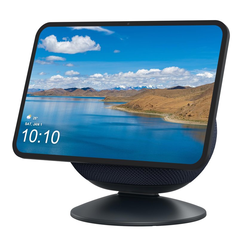 PlusAcc Stand for Show 11 & Show 8 (2025 Release) & for iPhone Models - Adjustable Tilt Holder, Table Display Stand Desktop Base Accessories Compatible with iPhone 12, Non-Slip Base (Graphite)