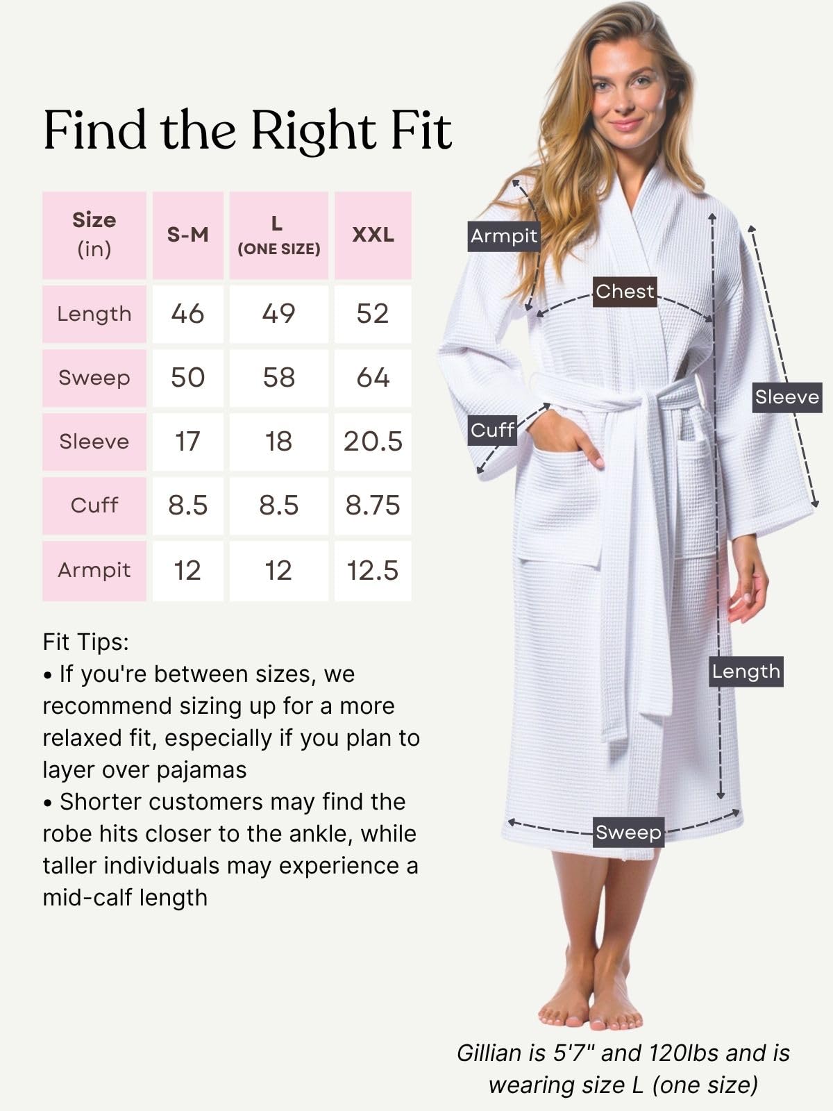 Turquaz Lightweight Full-Length Robes For Women Waffle Kimono Bathrobe - Soft, Fast-Drying, Long-Lasting Cotton Blend Unisex