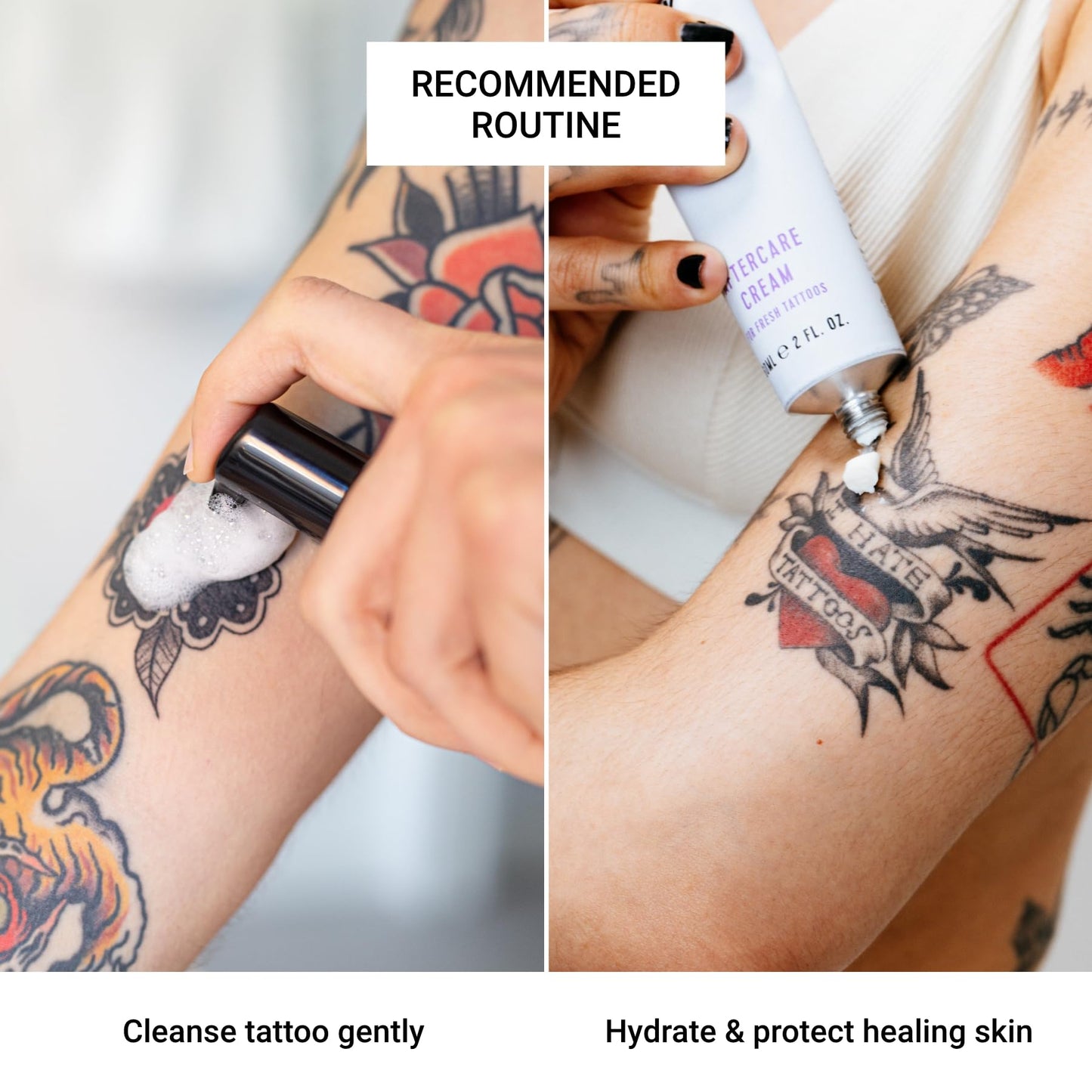Stories & Ink Tattoo Care | AFTERCARE CREAM for Fresh Tattoos | Soothing Moisturizer to Calm Itchy, Irritated New Ink | Ultra-Gentle Tattoo Healing Balm, Fragrance-Free, 60 mL / 2 Fl Oz