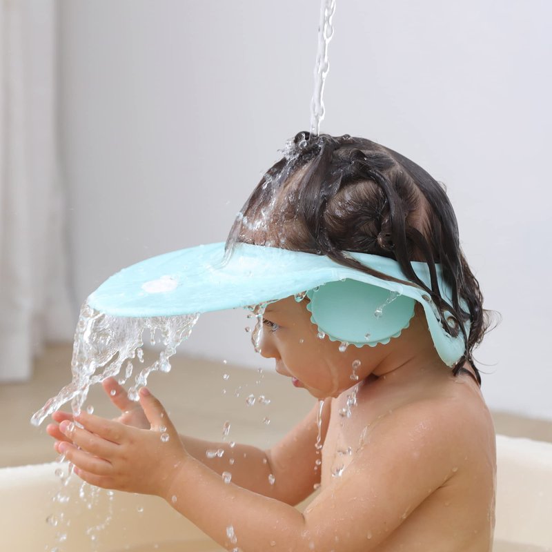 Baby shampoo cap shower visor shield hat kids bath Washing Hair rinser Prevents Water from Pooling in Face for To protect the eyes and ears of toddlers and children
