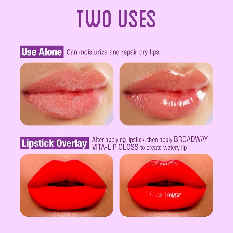 Ruby Kisses Vita-Lip Clear Lip Gloss - Ultra-Hydrating Formula with Vitamin E | 48 Pack, High-Shine Finish
