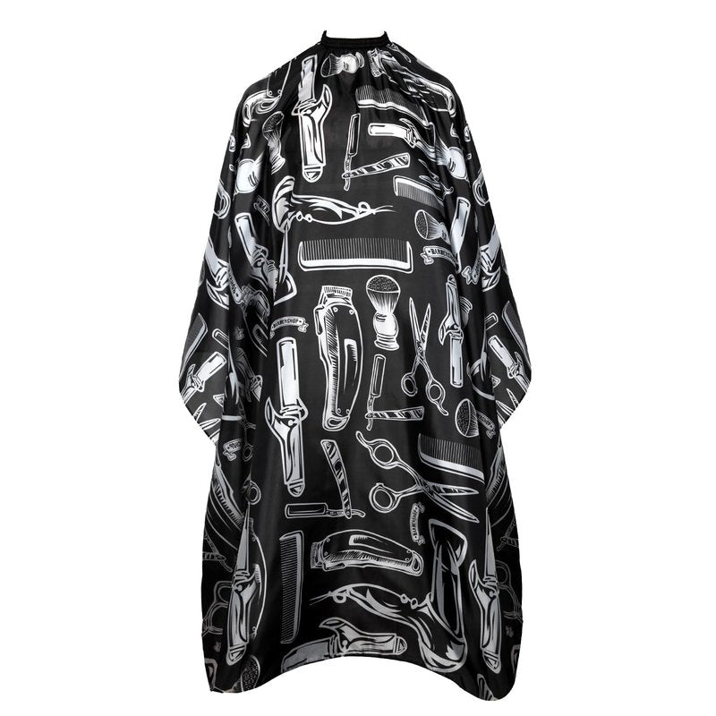 Professional 64x56 Inch Barber Cape for Men & Adults - Adjustable Waterproof Hair Cutting Cape for Salon, Hair Coloring Cape with Elastic Neck (Barber Supplies)