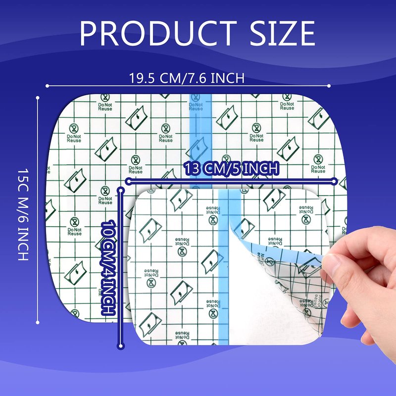 60 Pieces Tattoo Bandage Waterproof Adhesive Plastic Second Skin Cover Transparent Bandage Tape Tattoo Protection Film Bandages Supplies 2 Sizes, 3.9 x 5.1 inch and 5.9 x 7.7 inch