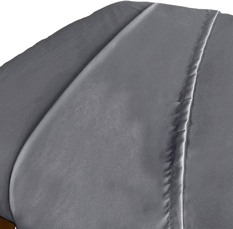 Premium Microfiber Flat Sheet - Soft Cool Grey Bedding | Twin, Full, Queen, King Sizes