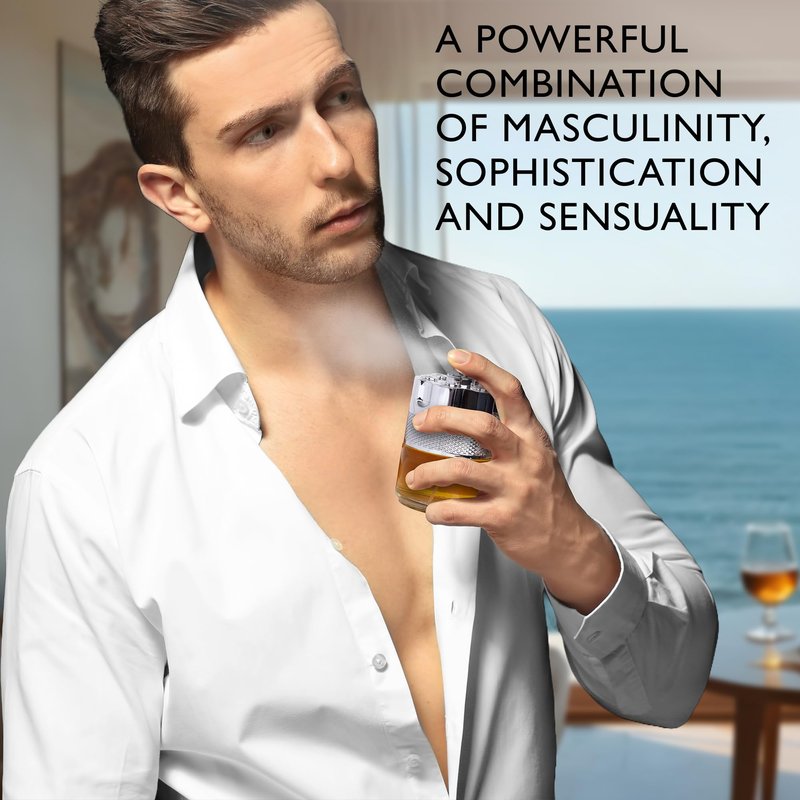 Azura Noir for Men Eau De Parfum - Woody Spicy Fragrance - Long-Lasting Cologne Choice For Daily Wear - Top Notes of Lemon, Nigerien Ginger, Refreshing Mint & Lavender - Elegant 100ml Bottle