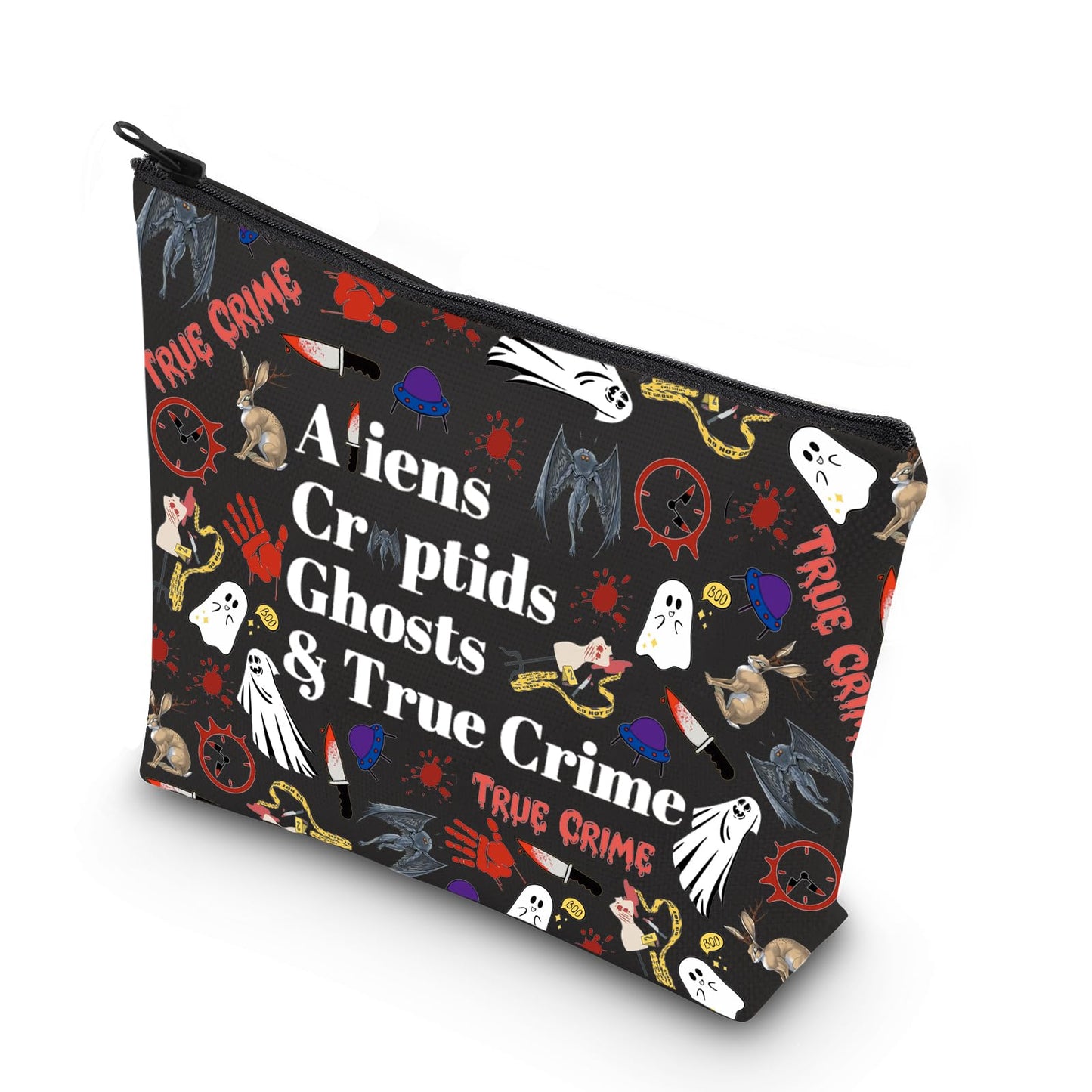 WCGXKO Horror Gift Horror Merchandise True Crime Zipper Pouch Makeup Bag (Ali)