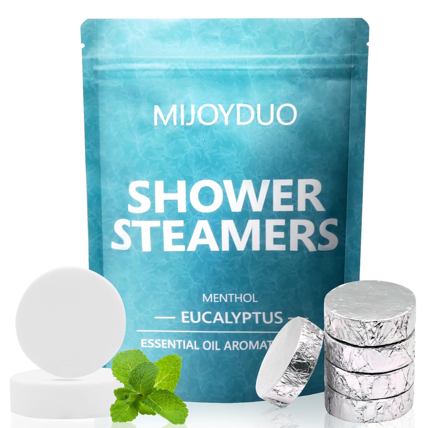 Shower Steamers Aromatherapy, 15 Pack Eucalyptus & Mint Shower Bombs with Natural Essential Oils, Spa Shower Tablets, Relaxation & Self Care Gifts for Women, Stress Relief, Nasal Relief