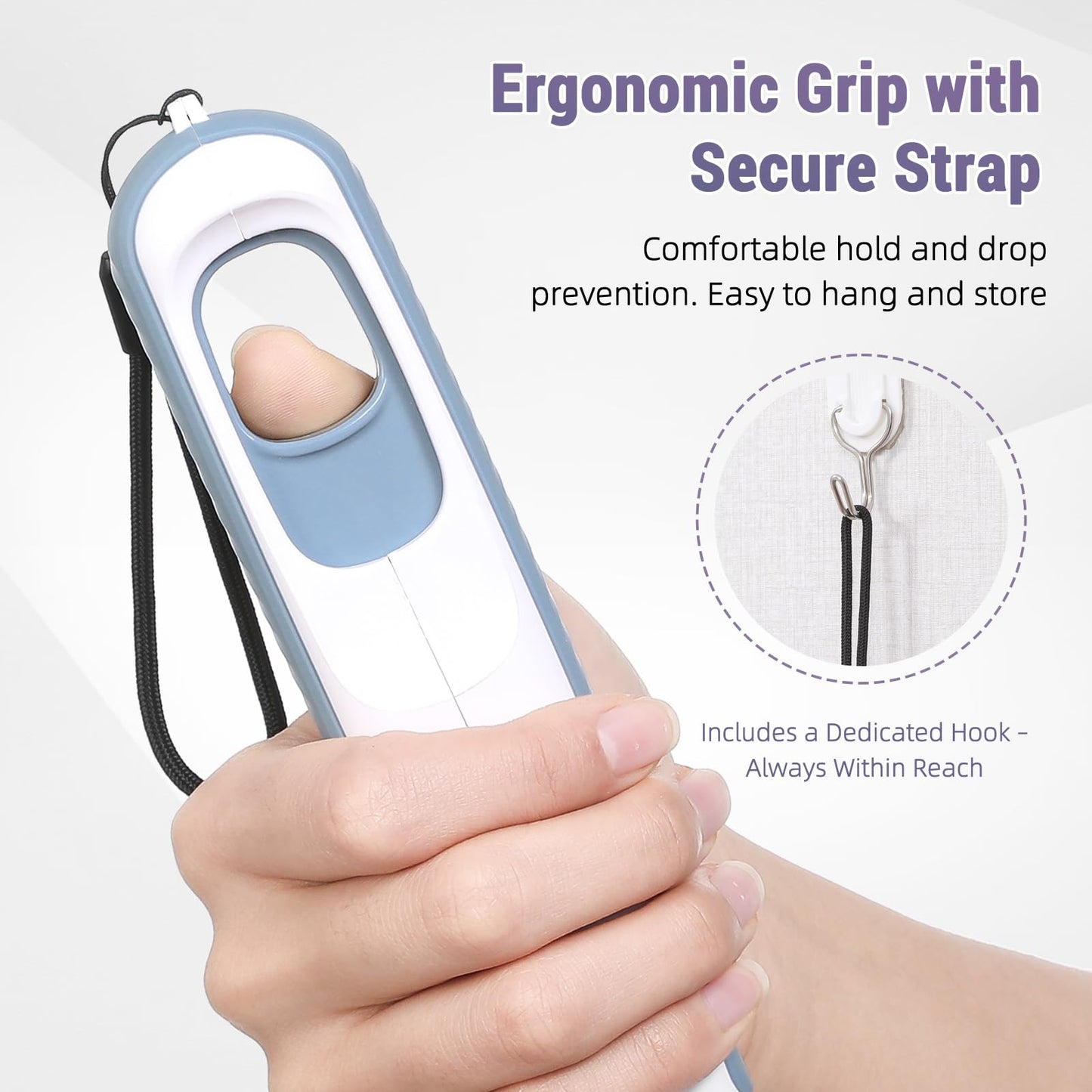 Chonario Toilet Aids for Wiping Bottom, 2-Pack - Long Reach Comfort Wipe with Replaceable Head & Strap - Bottom Buddy Wiping Aid for Elderly, Disabled & Post-Surgery