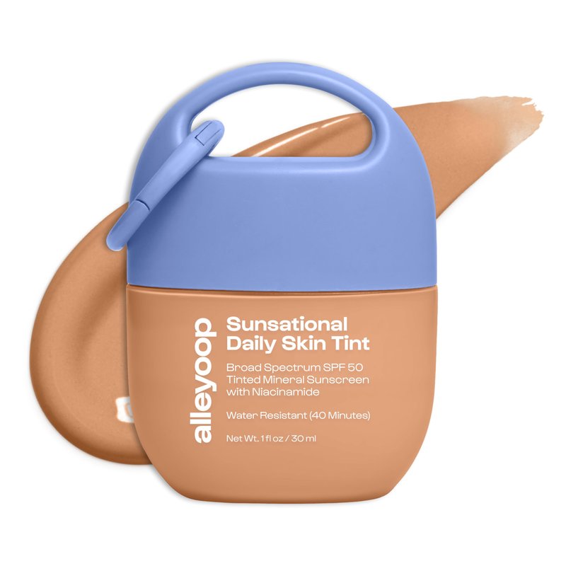 Alleyoop Sunsational Tinted Moisturizer SPF 50 for Face Broad Spectrum – 100% Mineral Face Sunscreen with Jojoba, Hydrating & Soothing Tinted Sunscreen, Vegan & Cruelty-Free (Beam)