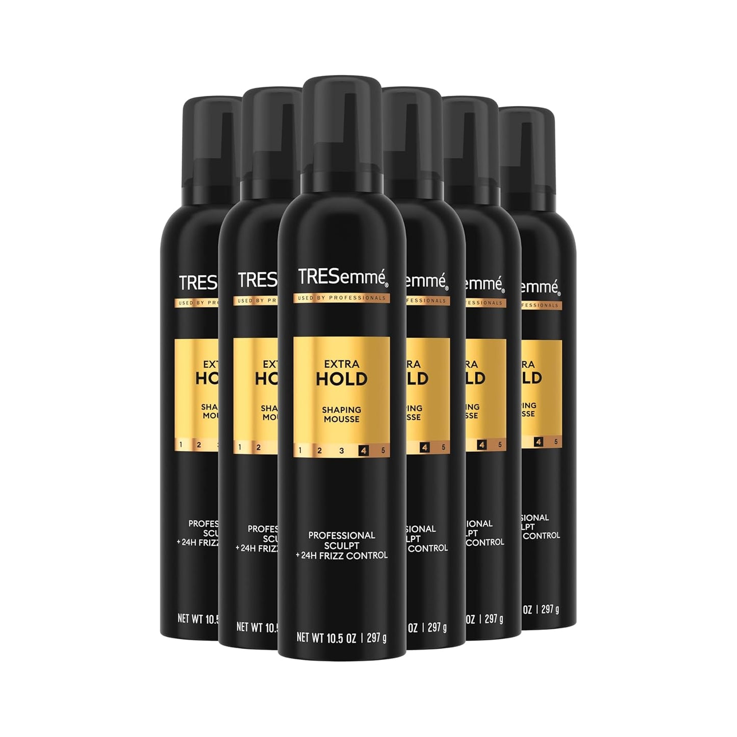 TRESemmé Extra Hold Hair Mousse - 24-Hour Touchable Volume with Pro Lock Technology | 10.5 FL Oz (Pack of 6)