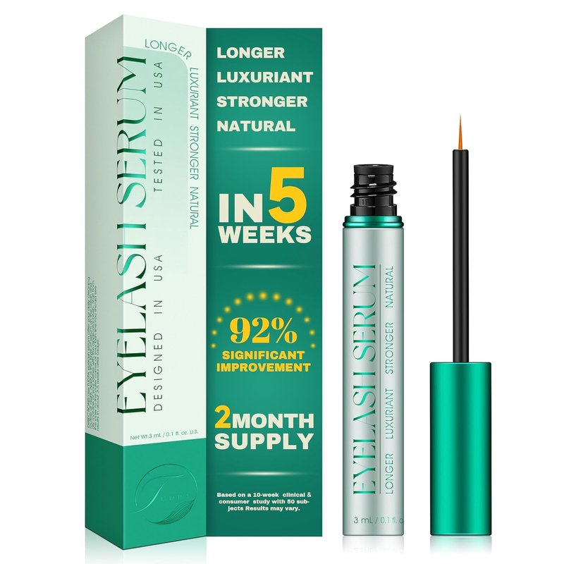 Eyelash Growth Serum - Promote Longer, Thicker Lashes | Vegan & Cruelty-Free, 3mL (2-Month Supply)