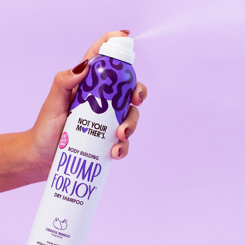 Not Your Mother's Plump For Joy Dry Shampoo (3-Pack) - 4.4 oz Each - Instant Oil Absorption for Soft, Clean Hair - Orange Mango - Body Building Hair Refresh Between Washes