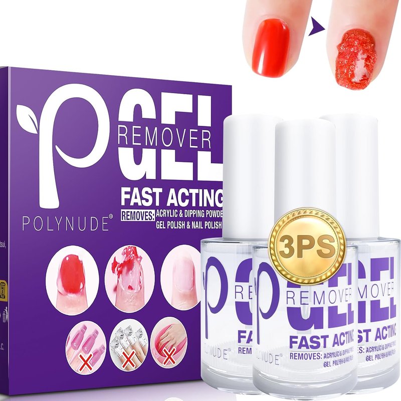 Skiennix Gel Nail Polish Remover - Professional 3-Pack for Quick & Easy Removal in 3-6 Minutes
