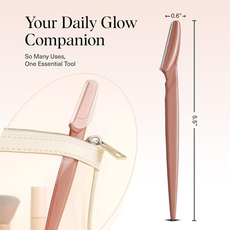 Dermaplane Razor for Women - Exfoliating Facial Shaver & Eyebrow Razor | 6 Pcs Terracotta Set